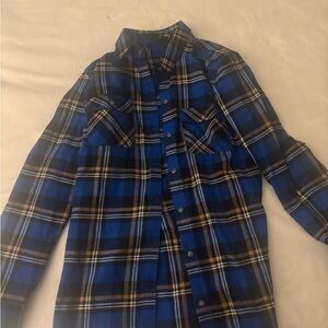 Eddie Bauer Blue and Black Plaid Women’s shirt